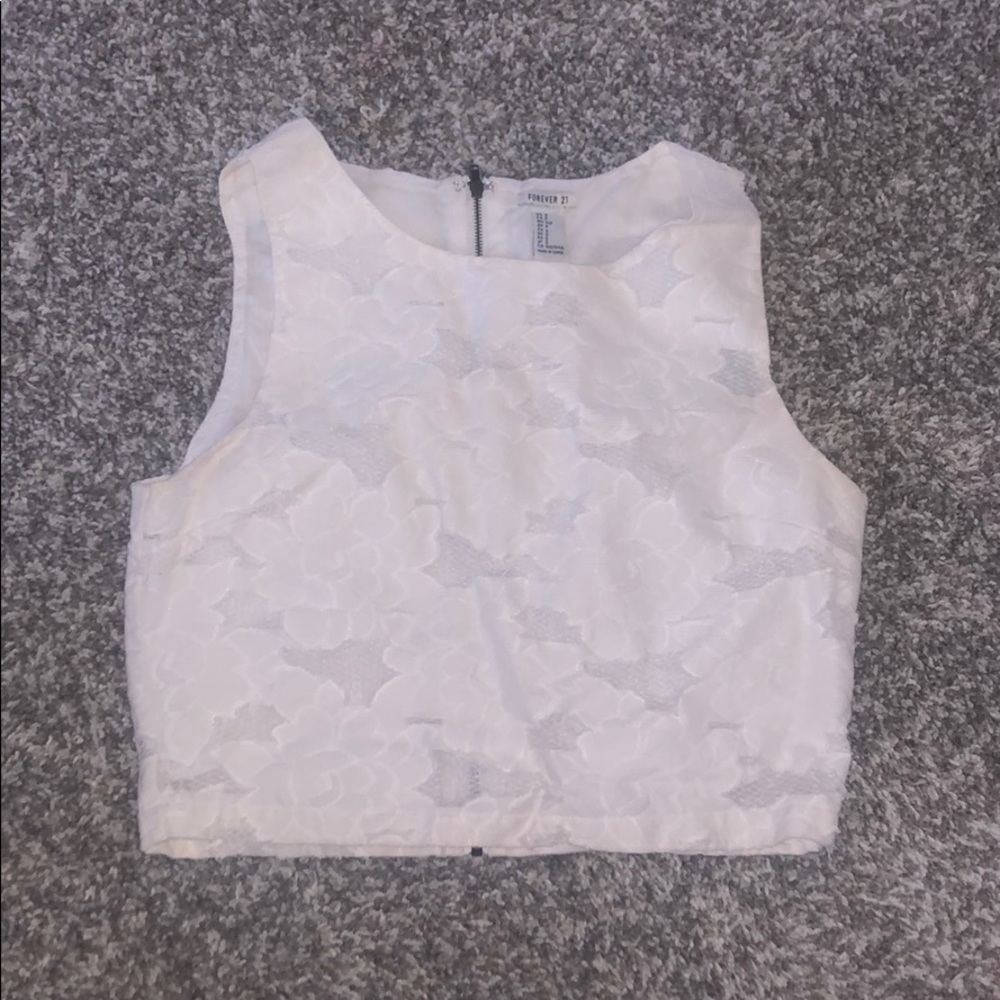 White crop top